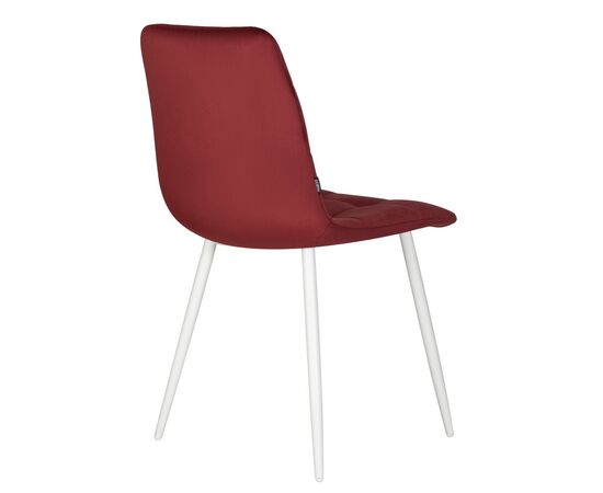 Стул обеденный DOBRIN CHILLY, Бордовый Holland 47, основание белое, изображение 5 | Интернет магазин мебели и декора LifeDekor