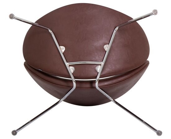 Набор 2 шт Кресло дизайнерское DOBRIN EMILY, коричневый винил YP5, хромированная сталь, Вариант: коричневый винил YP5, хромированная сталь, изображение 8 | Интернет магазин мебели и декора LifeDekor