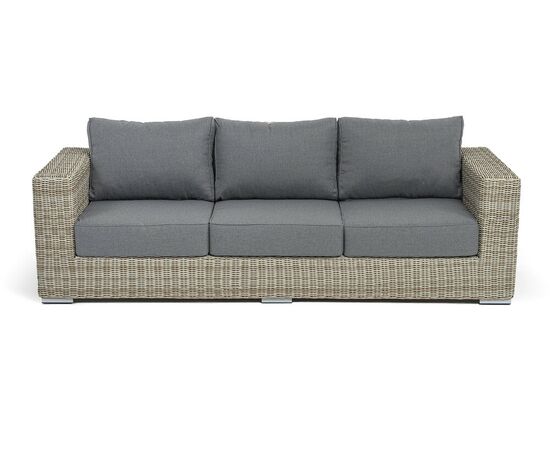 "Боно" диван из искусственного ротанга трехместный, цвет бежевый, изображение 2 | Интернет магазин мебели и декора LifeDekor