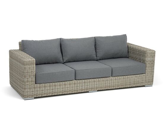 "Боно" диван из искусственного ротанга трехместный, цвет бежевый, изображение 3 | Интернет магазин мебели и декора LifeDekor