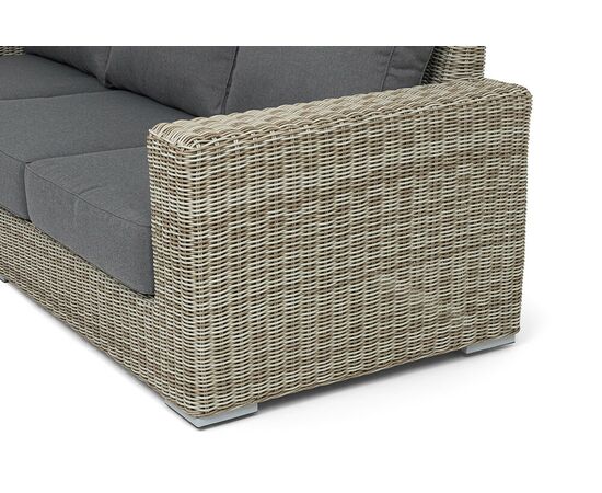 "Боно" диван из искусственного ротанга трехместный, цвет бежевый, изображение 4 | Интернет магазин мебели и декора LifeDekor