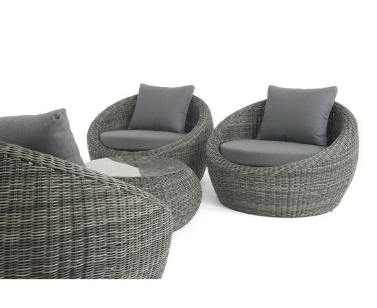 "Барселона" лаунж-зона из искусственного ротанга, цвет графит, изображение 6 | Интернет магазин мебели и декора LifeDekor