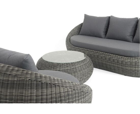 "Барселона" лаунж-зона из искусственного ротанга, цвет графит, изображение 7 | Интернет магазин мебели и декора LifeDekor