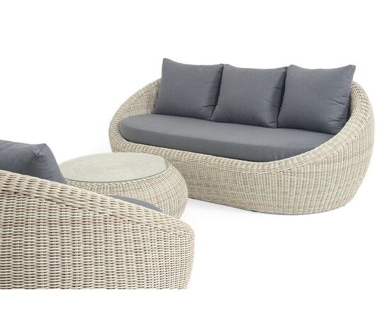 "Барселона" лаунж-зона из искусственного ротанга, цвет бежевый, изображение 7 | Интернет магазин мебели и декора LifeDekor