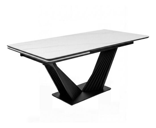 Стол DikLine SKV180 Керамика Леонардо глянец YB9018120HG/подстолье черное/опоры черные (2 уп.) | Интернет магазин мебели и декора LifeDekor