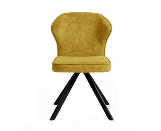 Стул DikLine 238 поворотный BL08 горчица, ножки черные, изображение 5 | Интернет магазин мебели и декора LifeDekor