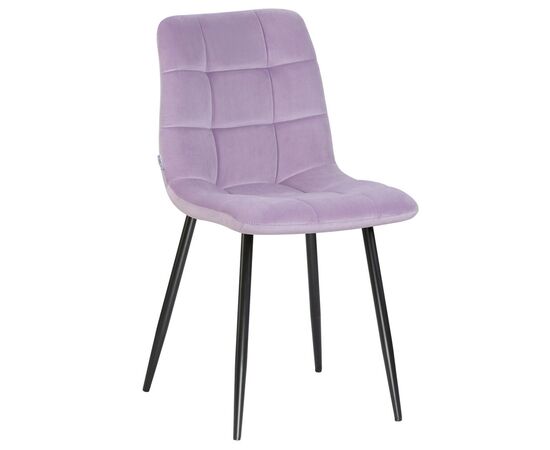 Стул обеденный DOBRIN ALEX, черные матовые ножки, фиолетовый велюр (V108-49), Вариант: черные матовые ножки, фиолетовый велюр (V108-49) | Интернет магазин мебели и декора LifeDekor
