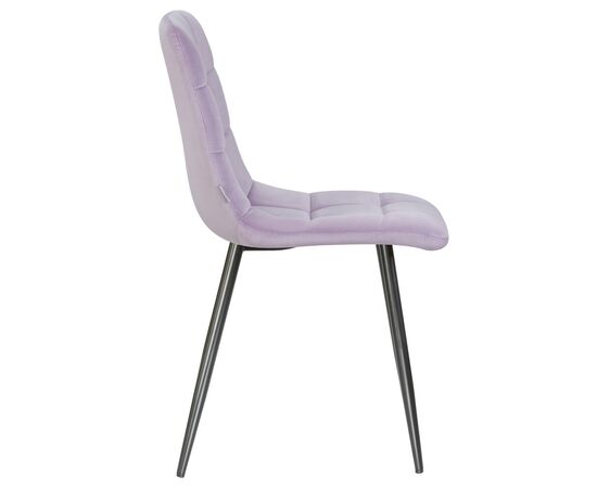 Стул обеденный DOBRIN ALEX, черные матовые ножки, фиолетовый велюр (V108-49), Вариант: черные матовые ножки, фиолетовый велюр (V108-49), изображение 3 | Интернет магазин мебели и декора LifeDekor