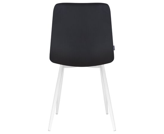 Стул обеденный DOBRIN ALEX, белые ножки, черный велюр (V108-77),, Вариант: белые ножки, черный велюр (V108-77),, изображение 5 | Интернет магазин мебели и декора LifeDekor