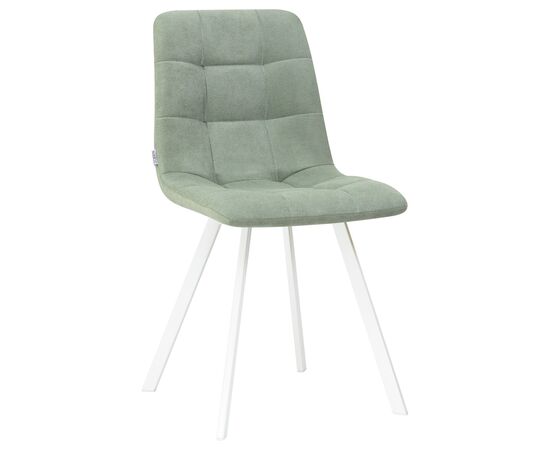 Стул обеденный DOBRIN ALEX SQUARE, белые ножки, мята ткань (UF860-11B), Вариант: белые ножки, мята ткань (UF860-11B) | Интернет магазин мебели и декора LifeDekor