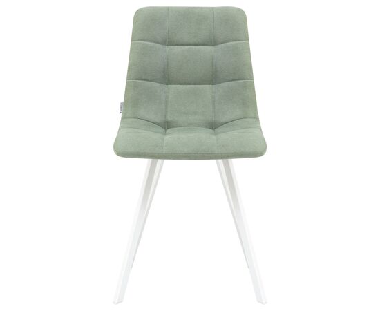 Стул обеденный DOBRIN ALEX SQUARE, белые ножки, мята ткань (UF860-11B), Вариант: белые ножки, мята ткань (UF860-11B), изображение 6 | Интернет магазин мебели и декора LifeDekor