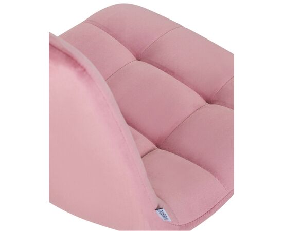 Стул обеденный DOBRIN ALEX SQUARE, белые ножки, розовый велюр (V108-15), Вариант: белые ножки, розовый велюр (V108-15), изображение 8 | Интернет магазин мебели и декора LifeDekor