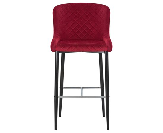 Стул барный DOBRIN CHRISTIAN'75, черные ножки, бордовый велюр (V108-85), Вариант: черные ножки, бордовый велюр (V108-85), изображение 6 | Интернет магазин мебели и декора LifeDekor