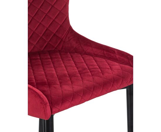 Стул барный DOBRIN CHRISTIAN'75, черные ножки, бордовый велюр (V108-85), Вариант: черные ножки, бордовый велюр (V108-85), изображение 8 | Интернет магазин мебели и декора LifeDekor