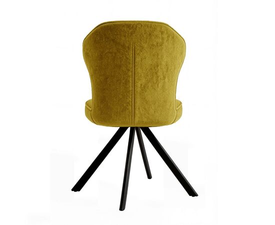 Стул DikLine 238 поворотный BL08 горчица, ножки черные, изображение 2 | Интернет магазин мебели и декора LifeDekor