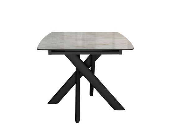 Стол DikLine DKB110, Керамика Italian Grey (глянец серый)/подстолье черное/опоры черные, изображение 3 | Интернет магазин мебели и декора LifeDekor