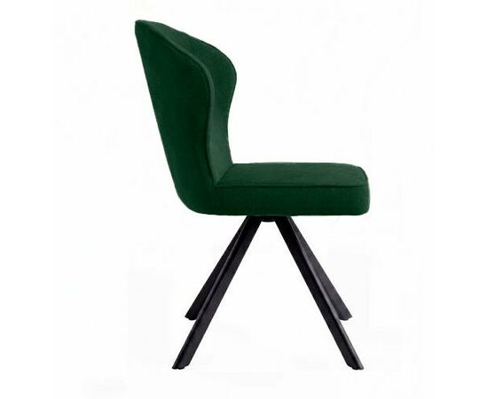 Стул DikLine 238 поворотный BL10 зеленый, ножки черные, изображение 3 | Интернет магазин мебели и декора LifeDekor