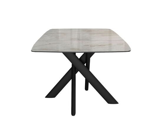 Стол DikLine DKB110, Керамика Italian Grey (глянец серый)/подстолье черное/опоры черные, изображение 4 | Интернет магазин мебели и декора LifeDekor