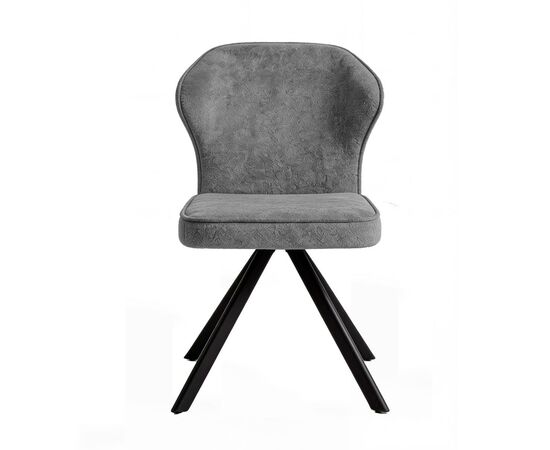 Стул DikLine 238 поворотный BL13 серый, ножки черные, изображение 4 | Интернет магазин мебели и декора LifeDekor