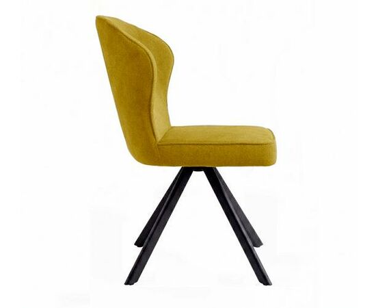 Стул DikLine 238 поворотный BL08 горчица, ножки черные, изображение 3 | Интернет магазин мебели и декора LifeDekor