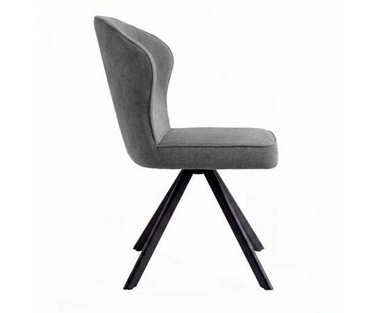 Стул DikLine 238 поворотный BL13 серый, ножки черные, изображение 3 | Интернет магазин мебели и декора LifeDekor