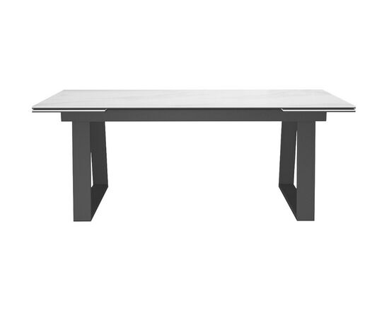 Стол DikLine DZ200 Мрамор Кристал белый/черные (2 уп.), изображение 4 | Интернет магазин мебели и декора LifeDekor