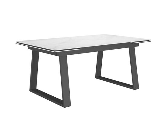 Стол DikLine DZ200 Мрамор Кристал белый/черные (2 уп.) | Интернет магазин мебели и декора LifeDekor