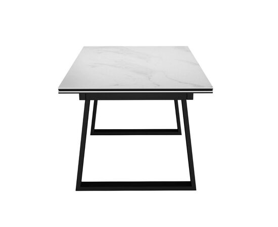Стол DikLine DZ200 Мрамор Кристал белый/черные (2 уп.), изображение 3 | Интернет магазин мебели и декора LifeDekor