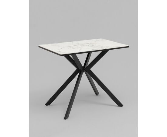 Стол Мармер мини нераскладной 90х60х75 см, GOLD JADE, подстолье металл черный, изображение 2 | Интернет магазин мебели и декора LifeDekor