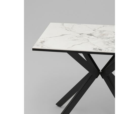 Стол Мармер мини нераскладной 90х60х75 см, GOLD JADE, подстолье металл черный, изображение 7 | Интернет магазин мебели и декора LifeDekor