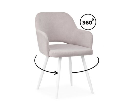 Стул на металлокаркасе Эолин 360 светло-серый (glory 36) / белый | Интернет магазин мебели и декора LifeDekor