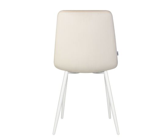 Набор 4 шт Стул обеденный DOBRIN CHILLY, Кремовый Holland 05, основание белое, Вариант: Кремовый Holland 05, основание белое, изображение 7 | Интернет магазин мебели и декора LifeDekor