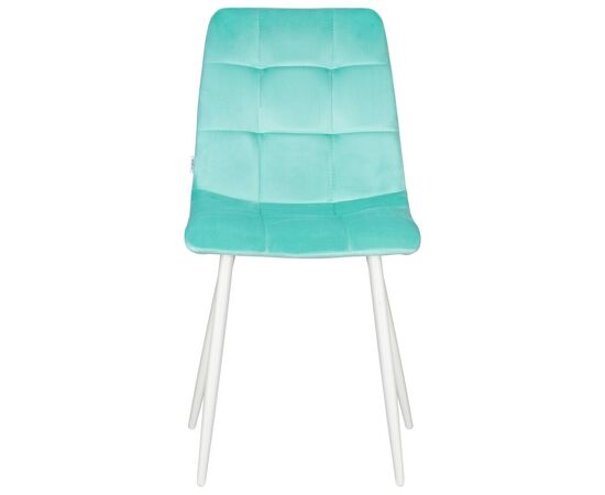 Стул обеденный DOBRIN CHILLY, Мятный Holland 50, основание белое, изображение 6 | Интернет магазин мебели и декора LifeDekor