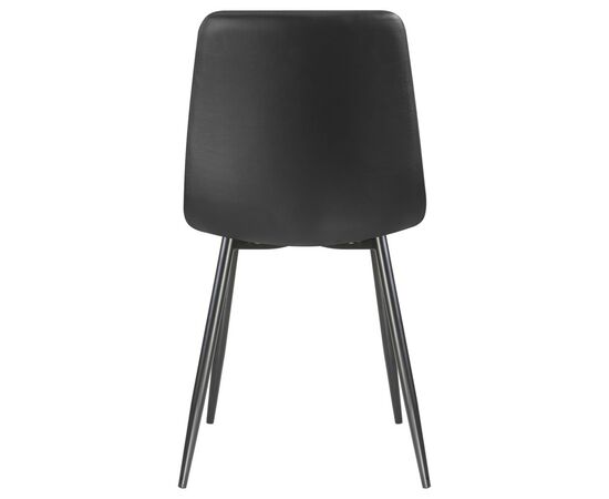 Стул обеденный DOBRIN ALEX, черные матовые ножки, чёрная экокожа (P-01), Вариант: черные матовые ножки, чёрная экокожа (P-01), изображение 5 | Интернет магазин мебели и декора LifeDekor