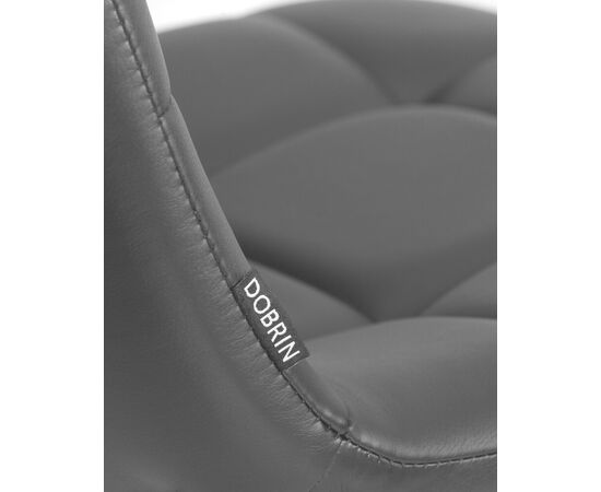 Стул обеденный DOBRIN ALEX, черные матовые ножки, чёрная экокожа (P-01), Вариант: черные матовые ножки, чёрная экокожа (P-01), изображение 7 | Интернет магазин мебели и декора LifeDekor