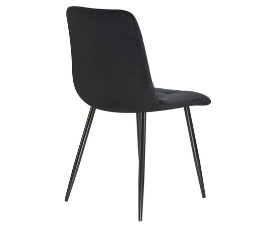 Стул обеденный DOBRIN ALEX, черные матовые ножки, черный велюр (V108-77), Вариант: черные матовые ножки, черный велюр (V108-77), изображение 4 | Интернет магазин мебели и декора LifeDekor