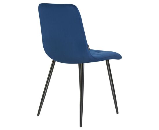Стул обеденный DOBRIN ALEX, черные матовые ножки, темно-синий велюр (V108-67), Вариант: черные матовые ножки, темно-синий велюр (V108-67), изображение 4 | Интернет магазин мебели и декора LifeDekor