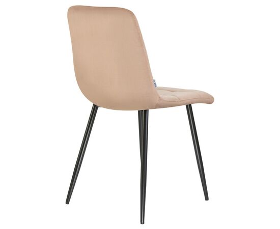 Стул обеденный DOBRIN ALEX, черные матовые ножки, мокко велюр (V108-104), Вариант: черные матовые ножки, мокко велюр (V108-104), изображение 4 | Интернет магазин мебели и декора LifeDekor