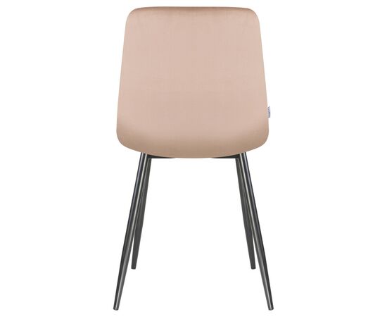 Стул обеденный DOBRIN ALEX, черные матовые ножки, мокко велюр (V108-104), Вариант: черные матовые ножки, мокко велюр (V108-104), изображение 5 | Интернет магазин мебели и декора LifeDekor