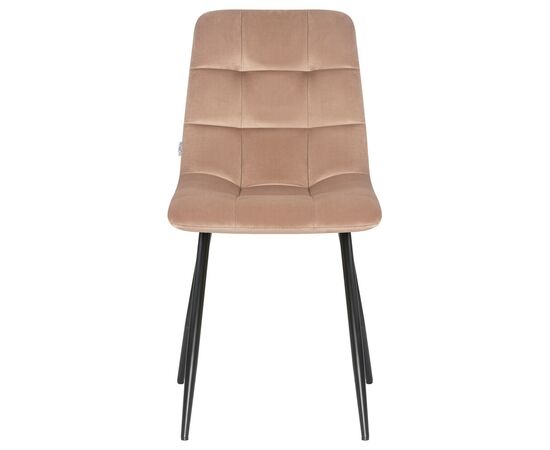 Стул обеденный DOBRIN ALEX, черные матовые ножки, мокко велюр (V108-104), Вариант: черные матовые ножки, мокко велюр (V108-104), изображение 6 | Интернет магазин мебели и декора LifeDekor