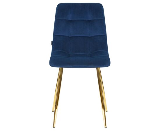 Стул обеденный DOBRIN ALEX, золотые ножки, темно-синий велюр (V108-67), Вариант: золотые ножки, темно-синий велюр (V108-67), изображение 6 | Интернет магазин мебели и декора LifeDekor