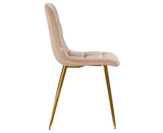 Стул обеденный DOBRIN ALEX, золотые ножки, мокко велюр (V108-104),, Вариант: золотые ножки, мокко велюр (V108-104),, изображение 3 | Интернет магазин мебели и декора LifeDekor