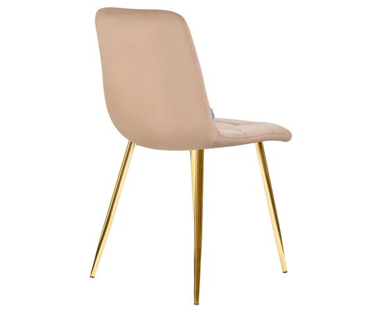 Стул обеденный DOBRIN ALEX, золотые ножки, мокко велюр (V108-104),, Вариант: золотые ножки, мокко велюр (V108-104),, изображение 4 | Интернет магазин мебели и декора LifeDekor