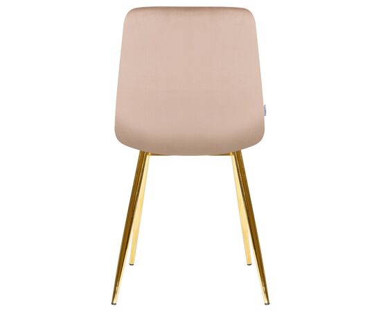 Стул обеденный DOBRIN ALEX, золотые ножки, мокко велюр (V108-104),, Вариант: золотые ножки, мокко велюр (V108-104),, изображение 5 | Интернет магазин мебели и декора LifeDekor