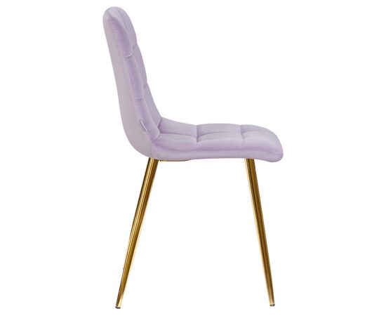 Стул обеденный DOBRIN ALEX, золотые ножки, фиолетовый велюр (V108-49), Вариант: золотые ножки, фиолетовый велюр (V108-49), изображение 3 | Интернет магазин мебели и декора LifeDekor