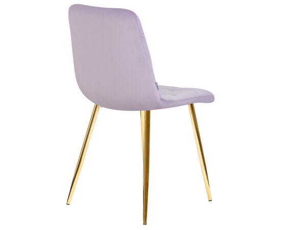 Стул обеденный DOBRIN ALEX, золотые ножки, фиолетовый велюр (V108-49), Вариант: золотые ножки, фиолетовый велюр (V108-49), изображение 4 | Интернет магазин мебели и декора LifeDekor