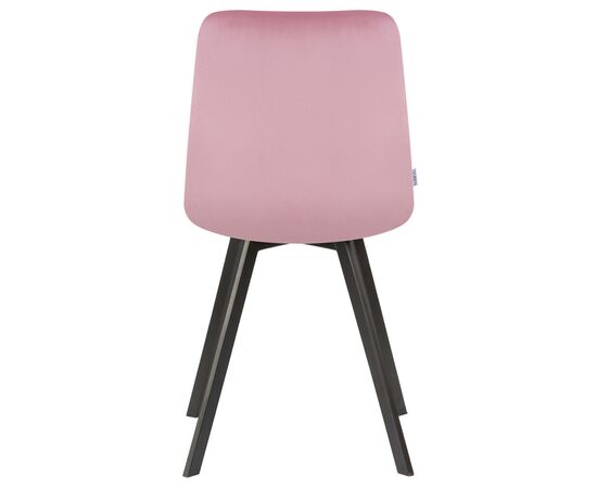 Стул обеденный DOBRIN ALEX SQUARE, черные матовые ножки, розовый велюр (V108-15), Вариант: черные матовые ножки, розовый велюр (V108-15), изображение 5 | Интернет магазин мебели и декора LifeDekor