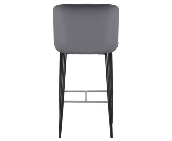Стул барный DOBRIN CHRISTIAN'75, черные ножки, темно-серый велюр (V108-91), Вариант: черные ножки, темно-серый велюр (V108-91), изображение 5 | Интернет магазин мебели и декора LifeDekor
