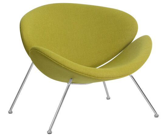 Кресло дизайнерское DOBRIN EMILY, светло-зеленая ткань AF3, хромированная сталь, Вариант: светло-зеленая ткань AF3, хромированная сталь | Интернет магазин мебели и декора LifeDekor