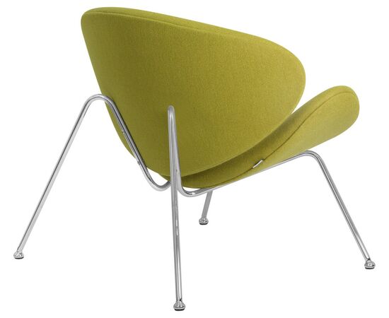 Кресло дизайнерское DOBRIN EMILY, светло-зеленая ткань AF3, хромированная сталь, Вариант: светло-зеленая ткань AF3, хромированная сталь, изображение 4 | Интернет магазин мебели и декора LifeDekor